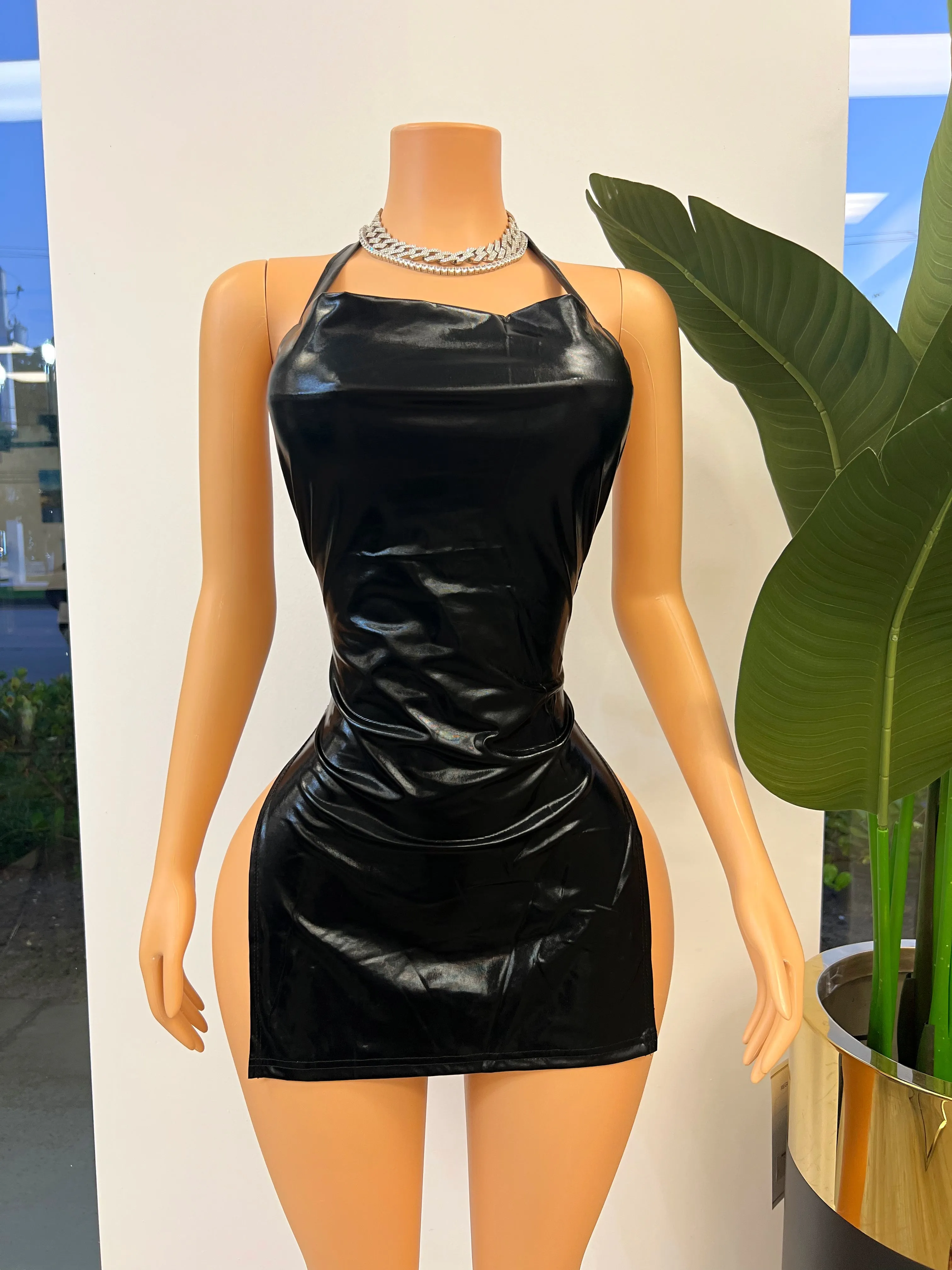 Metallic Black Dress