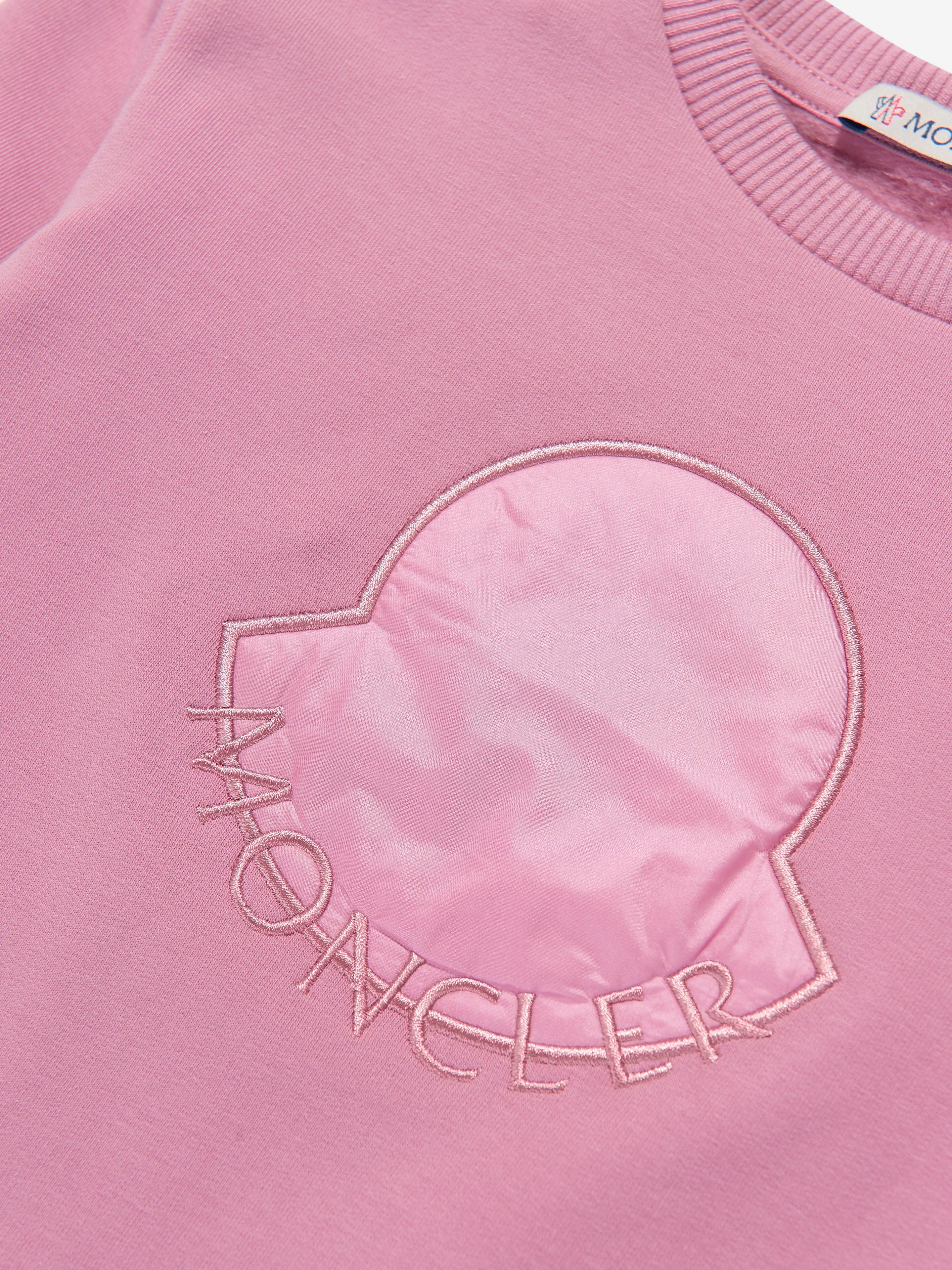 Moncler Enfant Baby Girls Logo Sweater Dress in Pink