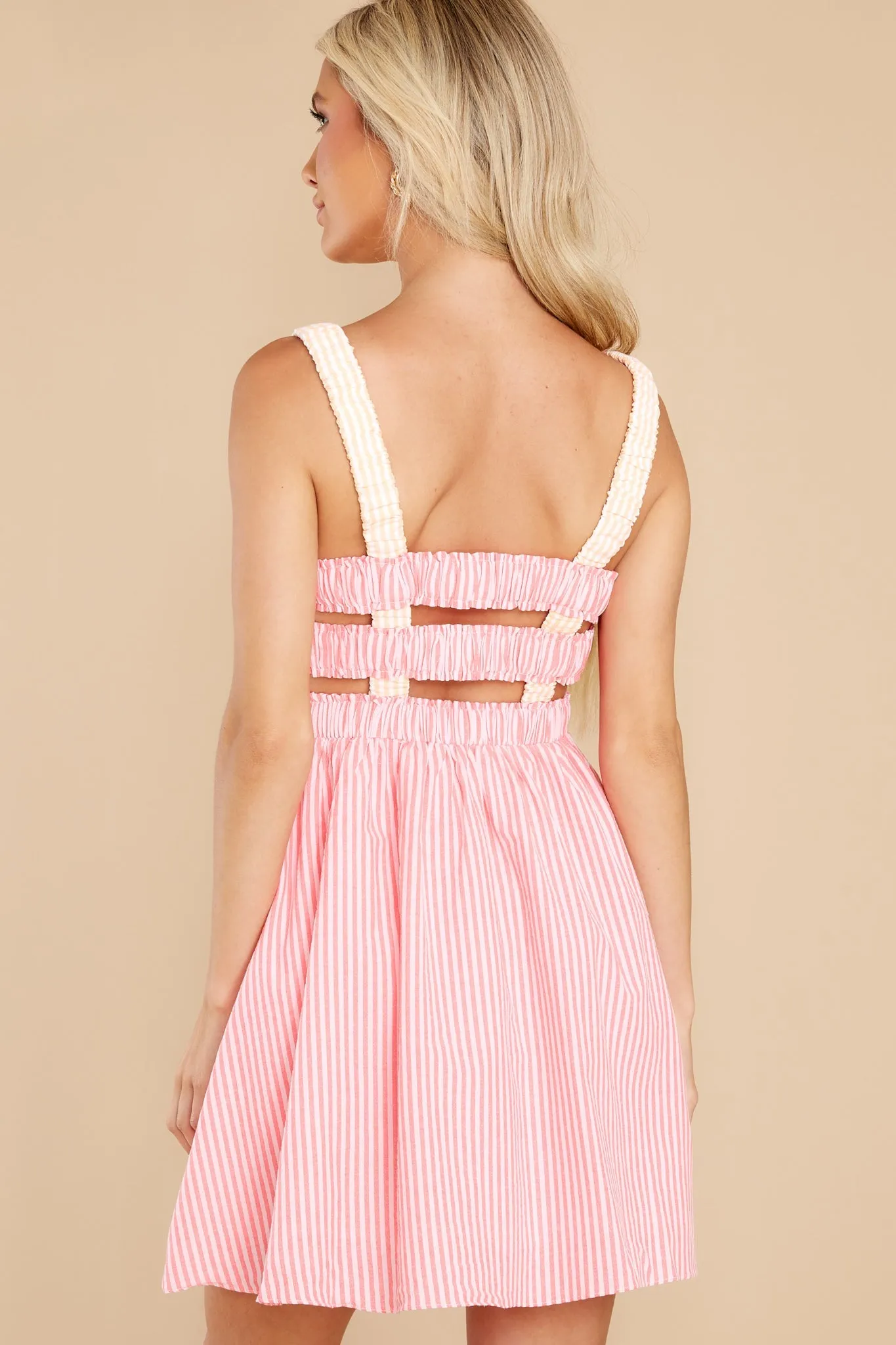 Morning Beams Pink Multi Stripe Dress