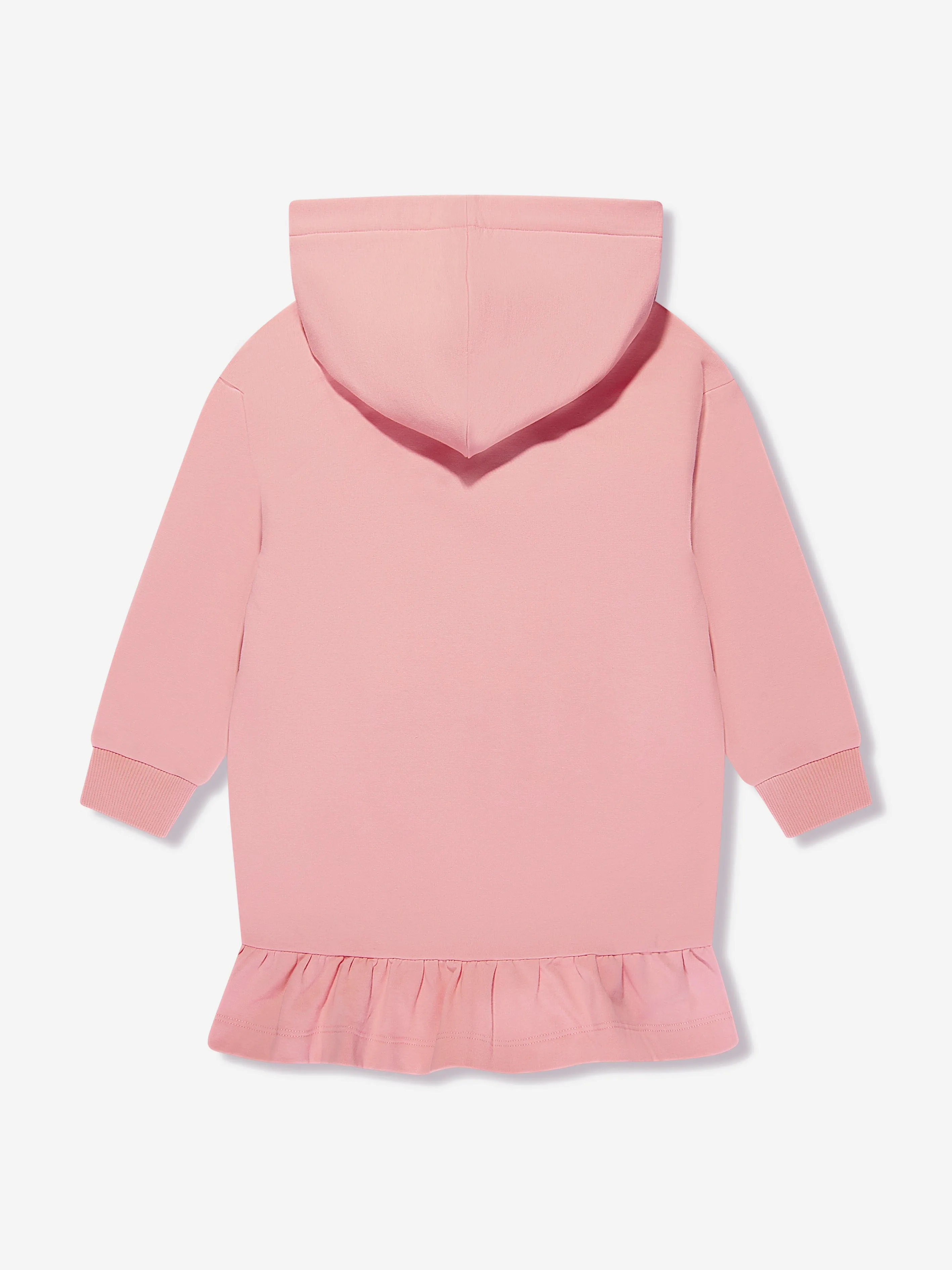 Moschino Girls Hooded Sweater Dress in Pink