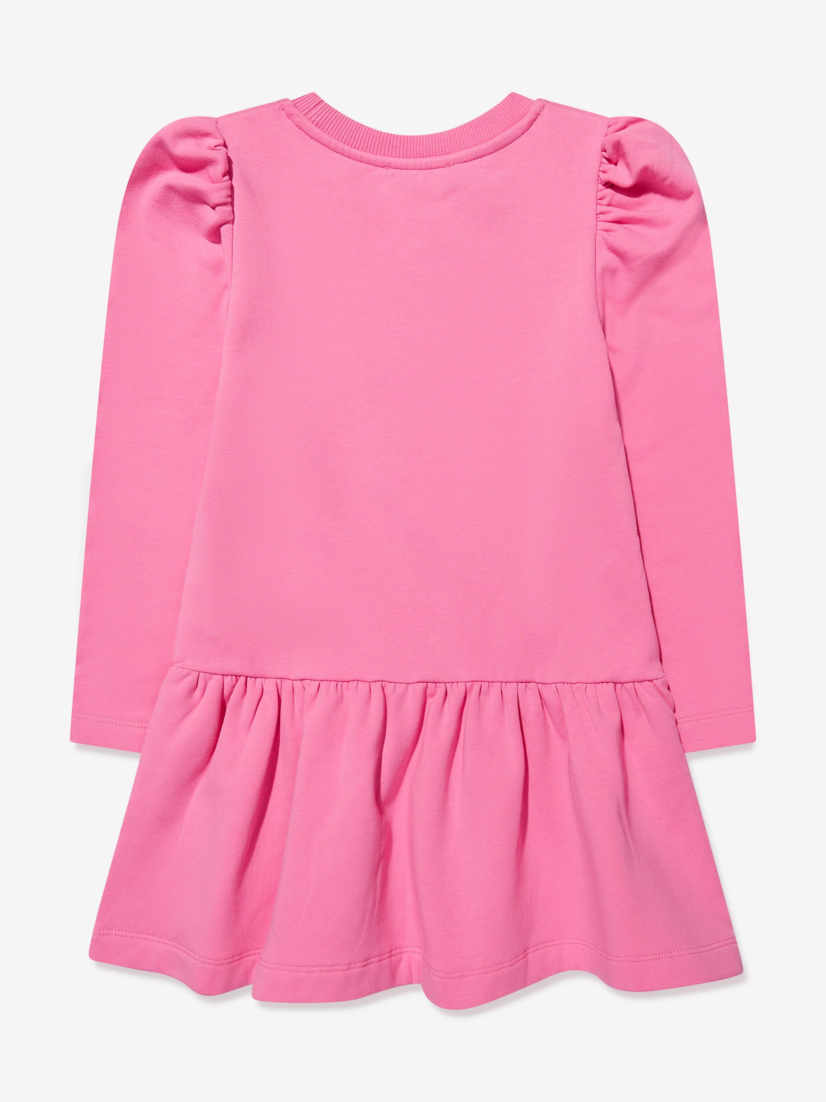 Moschino Girls Teddy Bear Sweater Dress in Pink