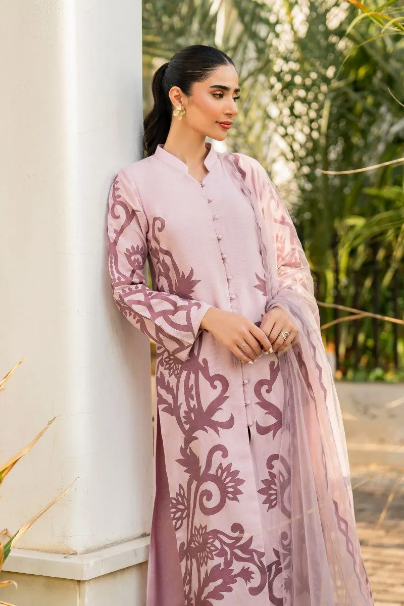 Natasha Kamal - Bonita - pink applique - Cotton net lined with cotton silk - 3 Piece