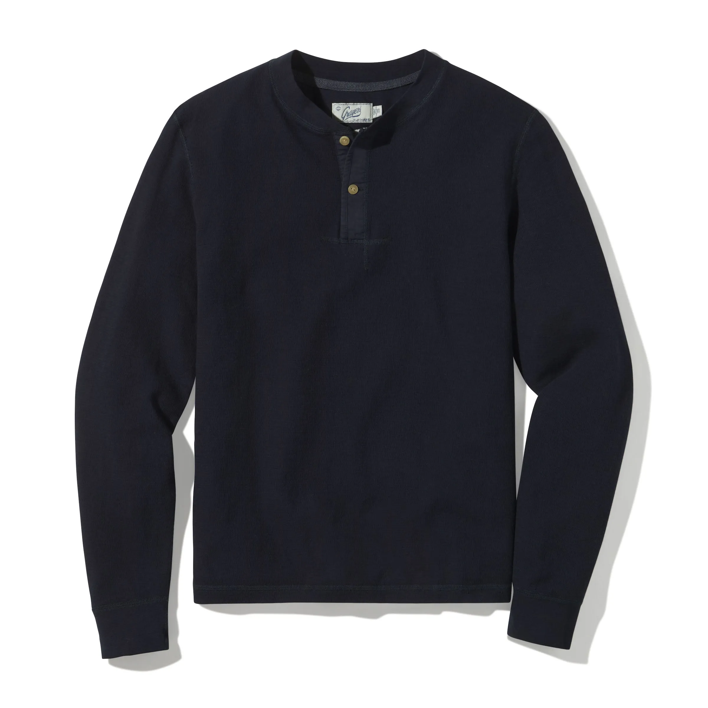 New Windsor Double Cloth Henley - Dunmore Navy