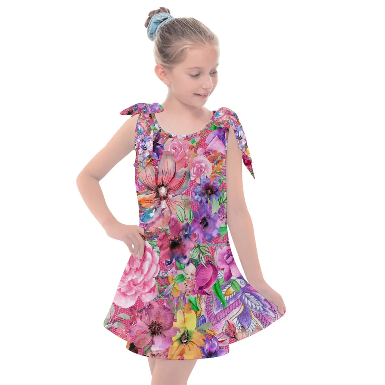 Nothing but Floral Kids' Tie Up Tunic Dress