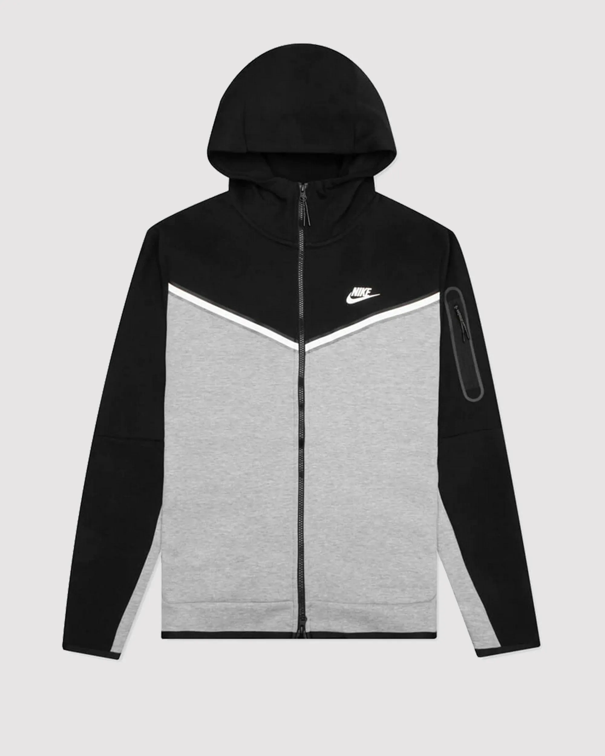 NSW TECH FLEECE HOODIE "BLK/HEATHER GREY"