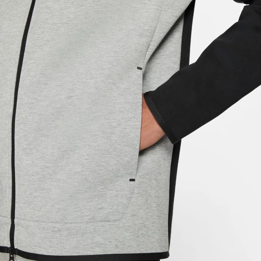 NSW TECH FLEECE HOODIE "BLK/HEATHER GREY"