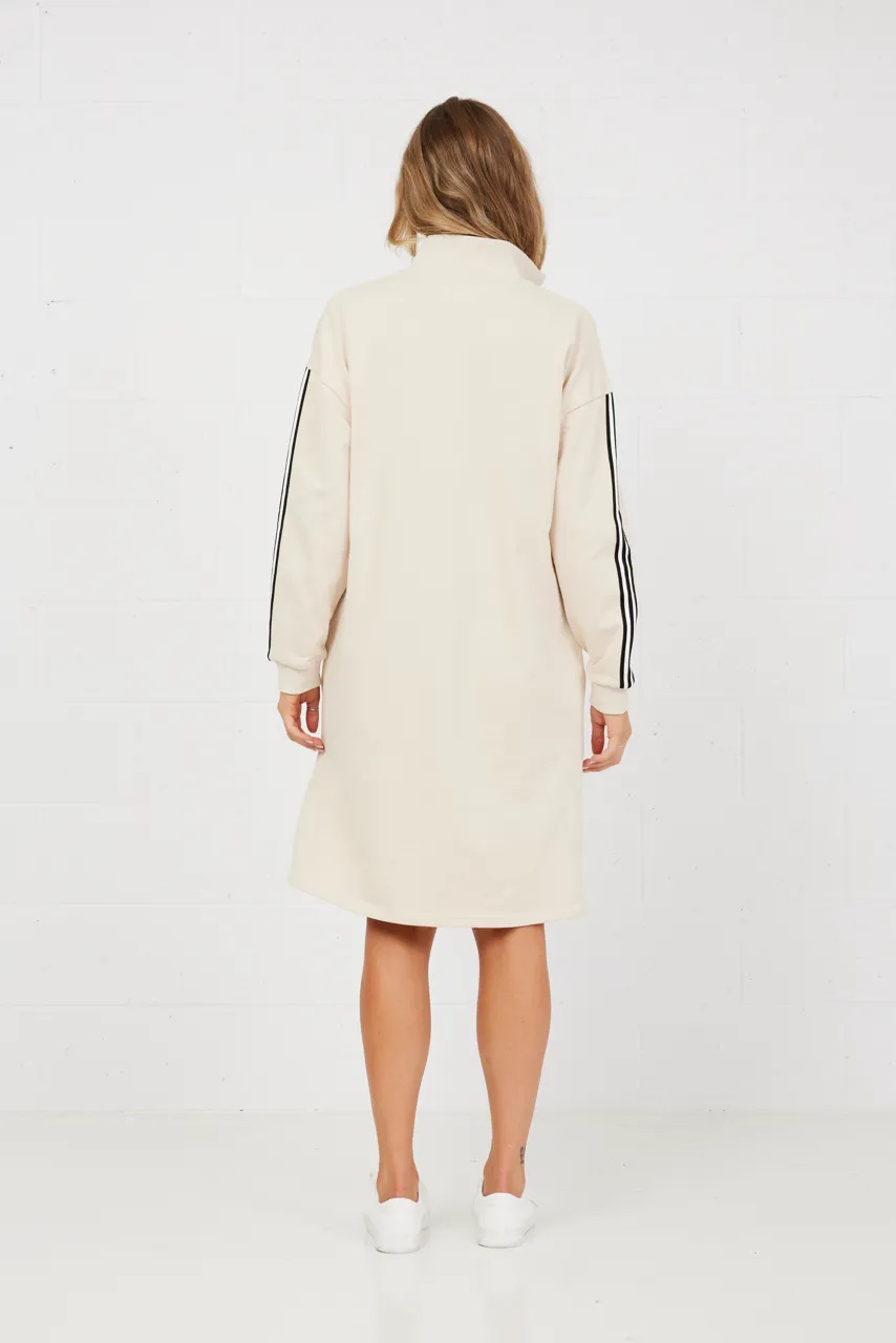 On Par Sweater Dress in Ecru