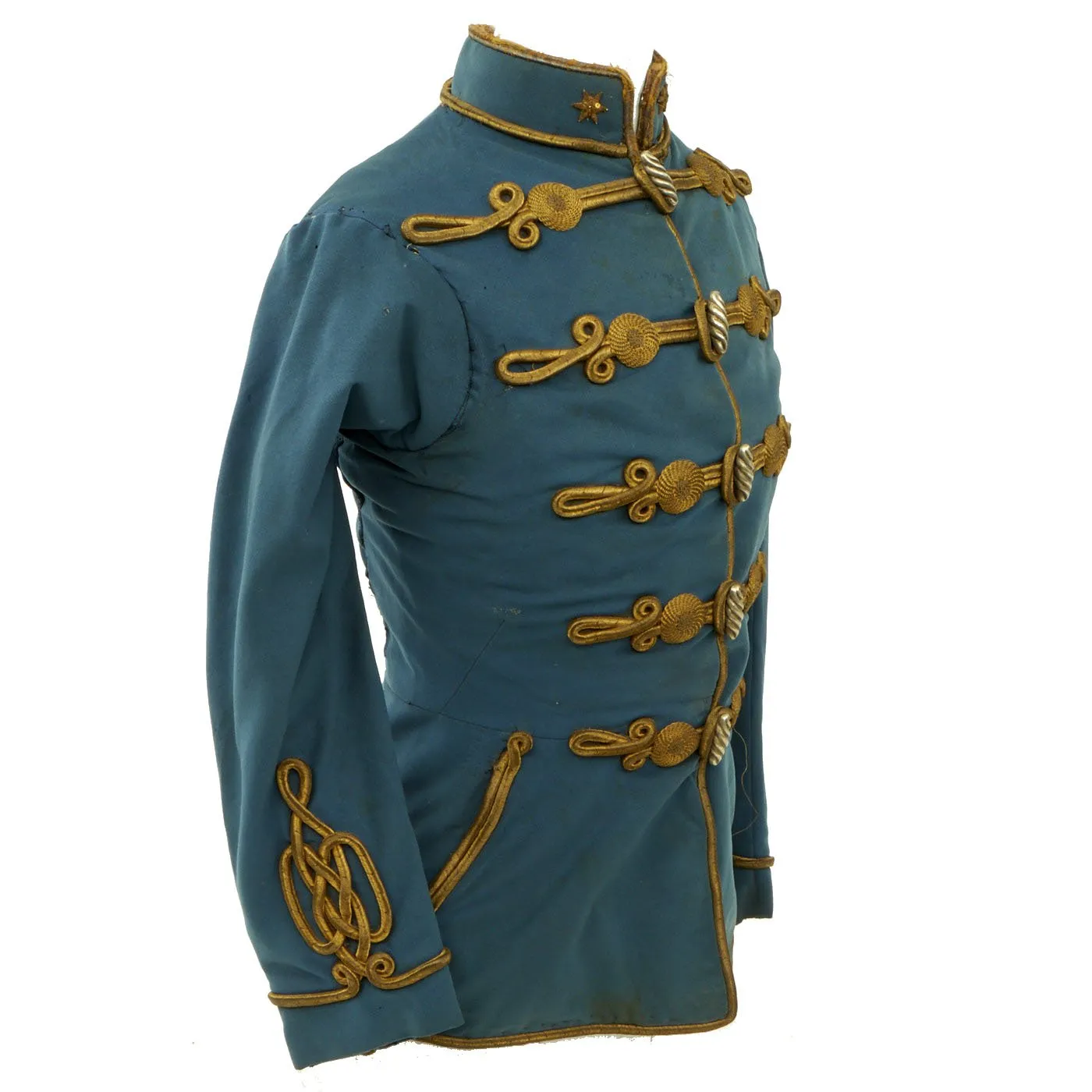 Original Austro-Hungarian Empire Pre-WWI Hussars Officer Atilla Dress Jacket - Named with 1901 Dated Vienna Tailor Label