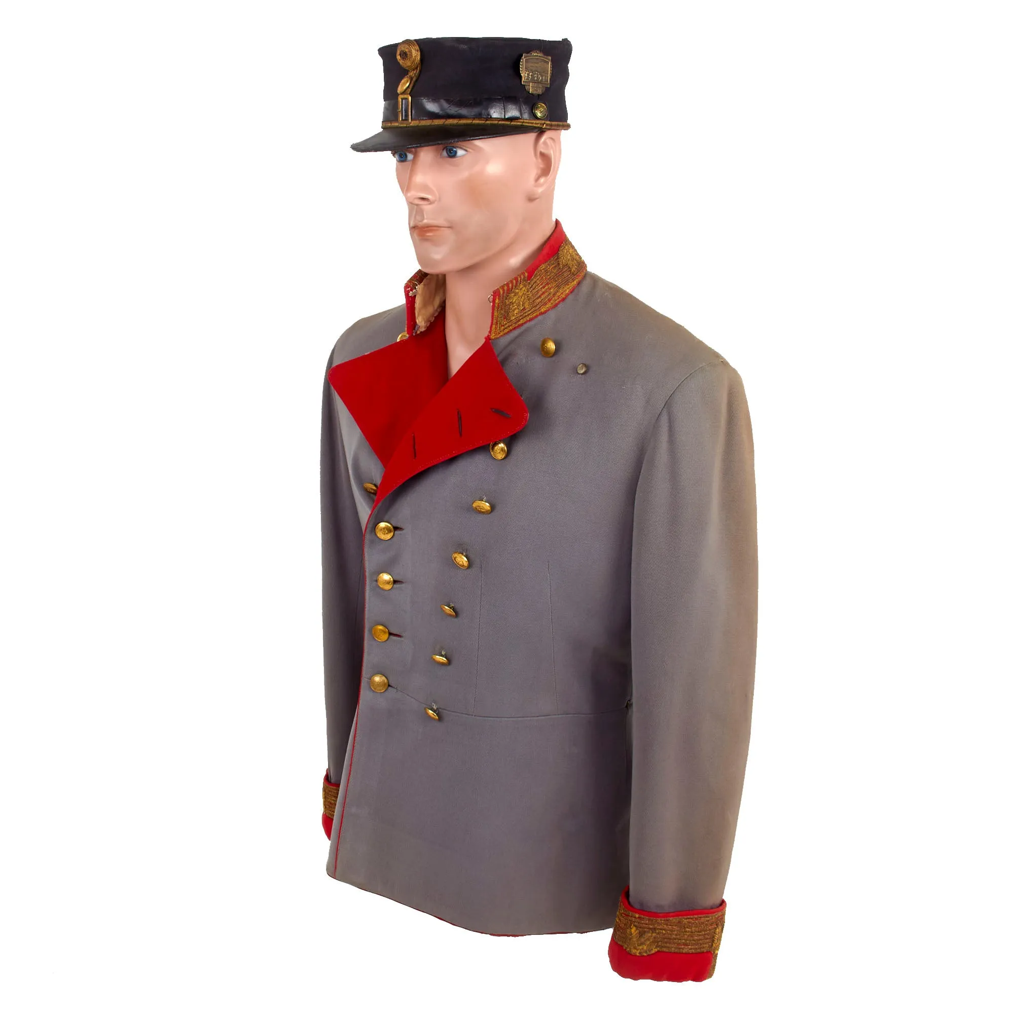 Original Austro-Hungarian Empire WWI Era Feldmarschall Waffenrock Tunic with Decorated Kepi - Formerly Part of the A.A.F. Tank Museum