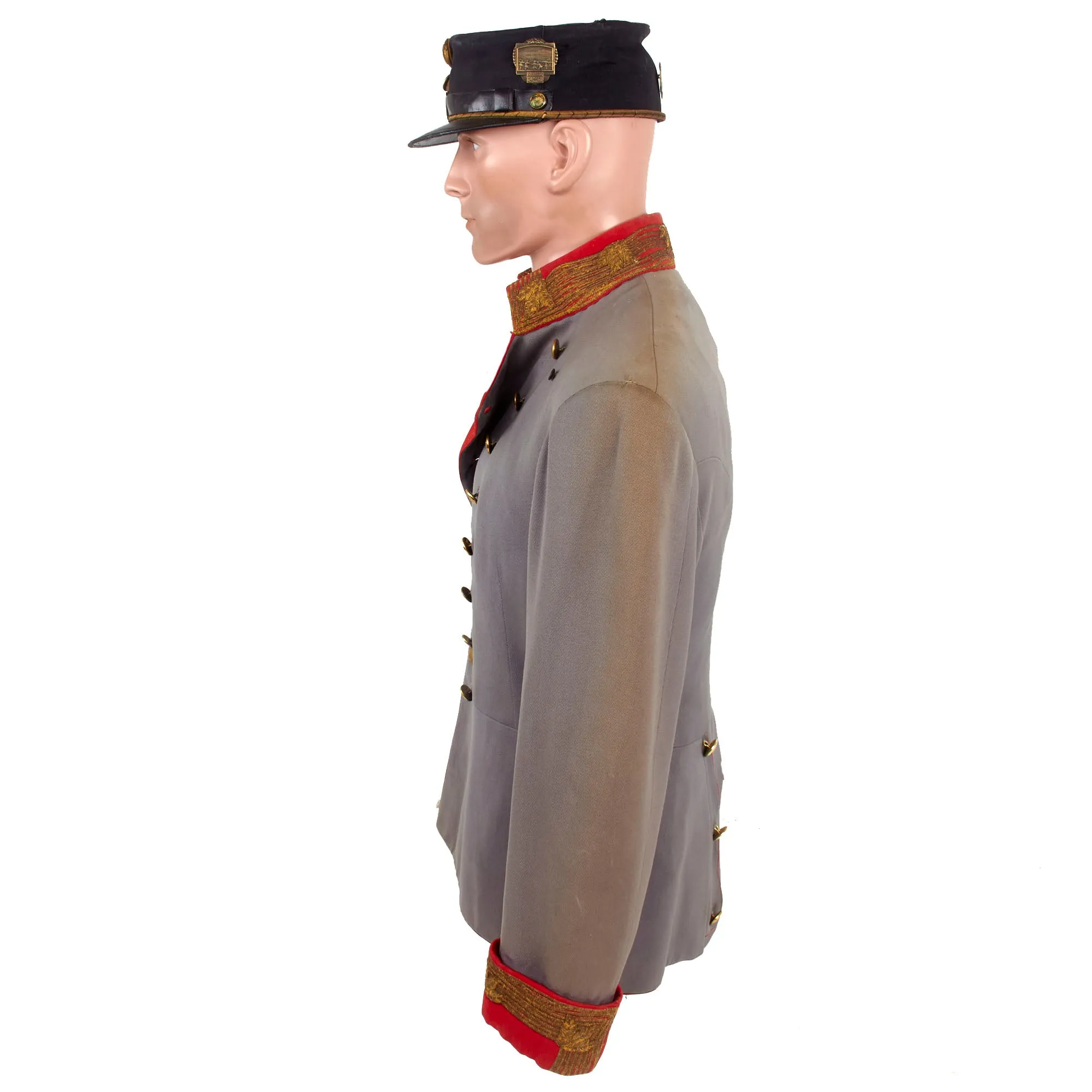 Original Austro-Hungarian Empire WWI Era Feldmarschall Waffenrock Tunic with Decorated Kepi - Formerly Part of the A.A.F. Tank Museum