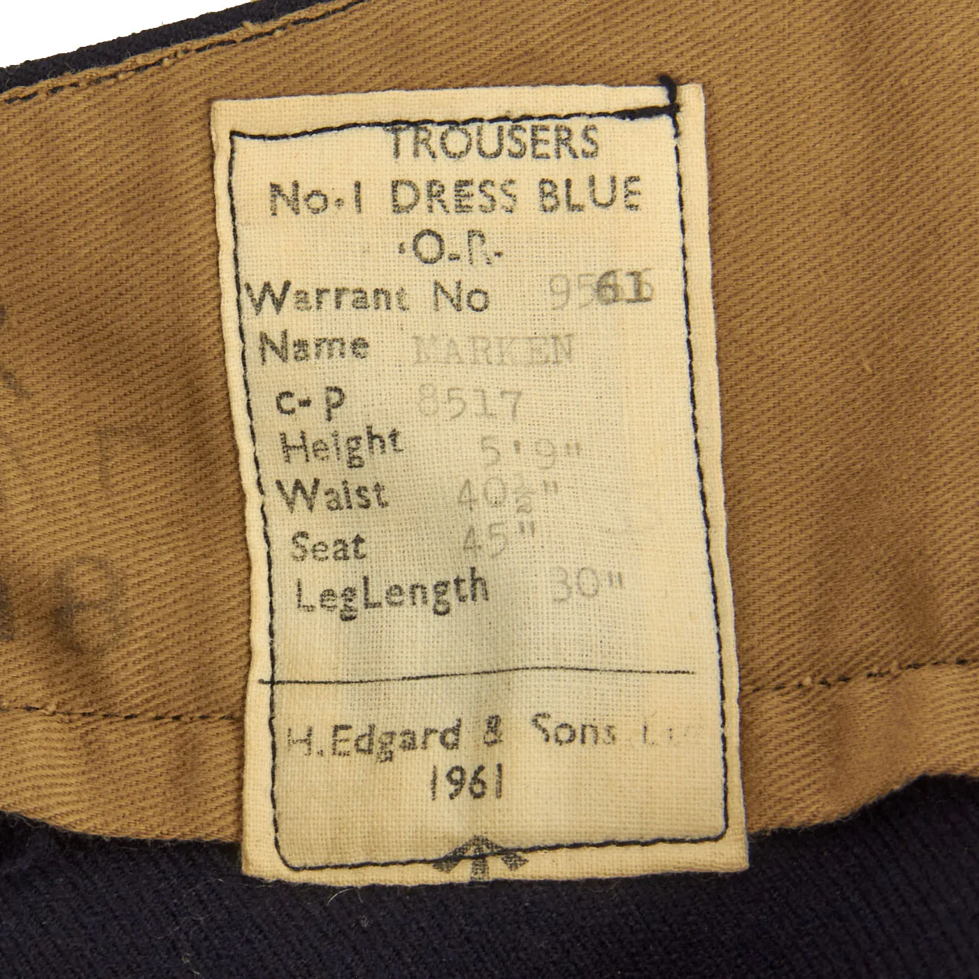 Original British 1st Battalion Parachute Regiment Uniform Grouping For Private Robert Marken, WWII Veteran from Belfast, Ireland - Served 1940 to 1965