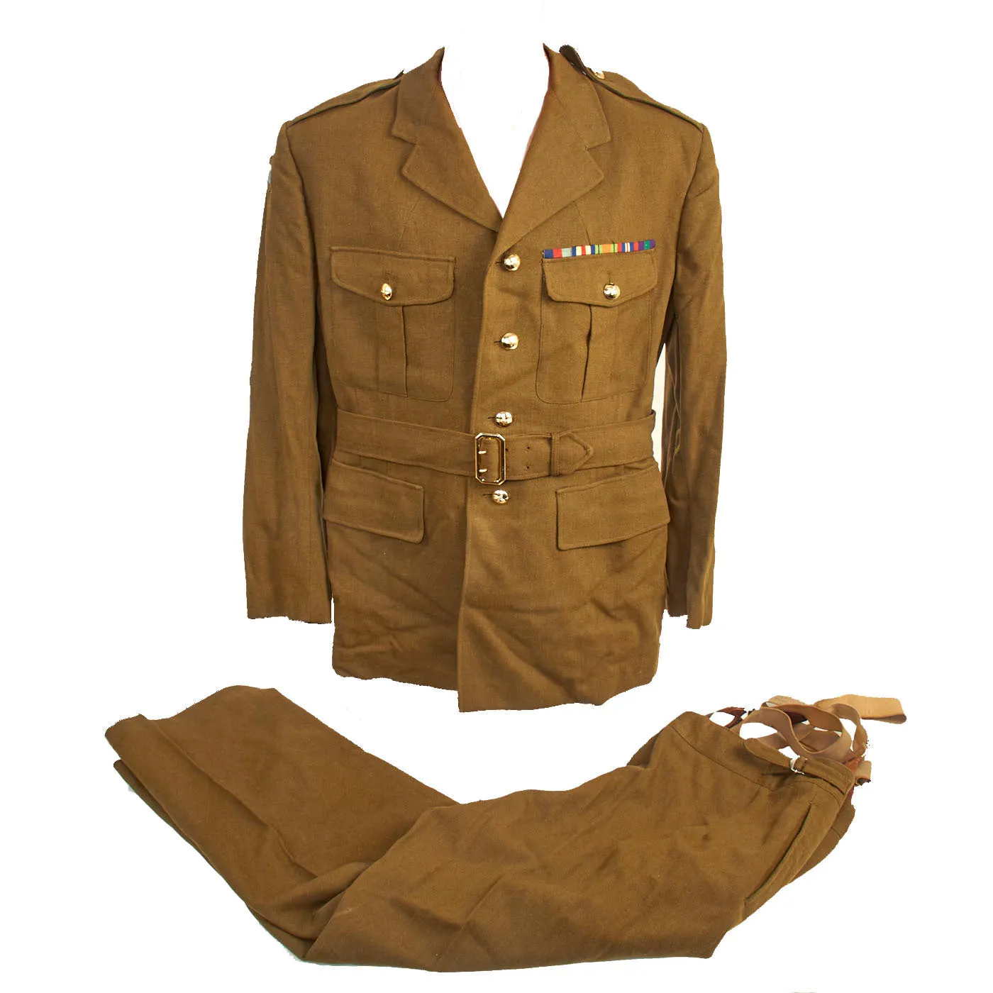 Original British 1st Battalion Parachute Regiment Uniform Grouping For Private Robert Marken, WWII Veteran from Belfast, Ireland - Served 1940 to 1965