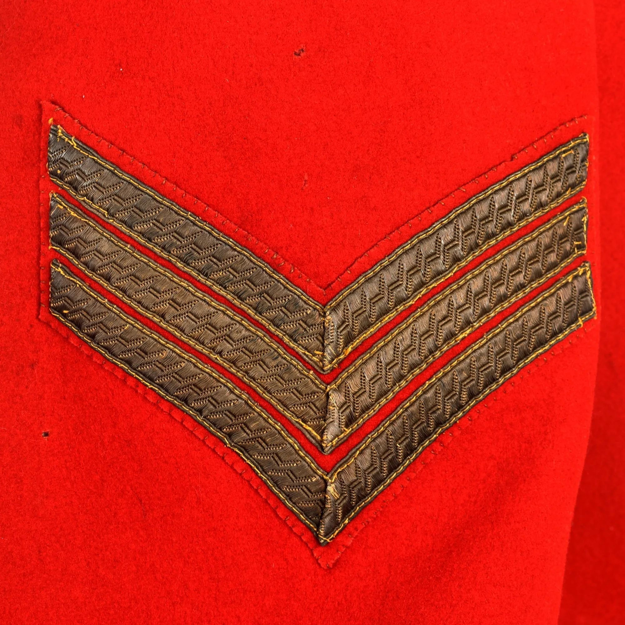 Original British Pre WWI Era Lancashire Fusiliers Sergeant’s Scarlet Red Tunic