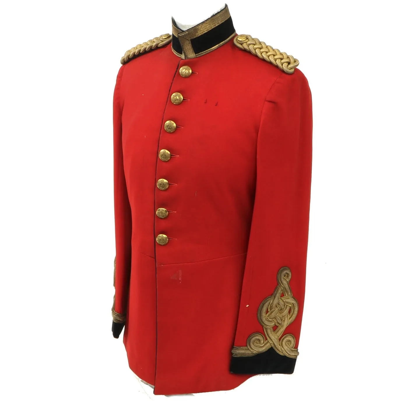 Original British WWI 1st King's Dragoon Guards Scarlet Officer's Dress Tunic