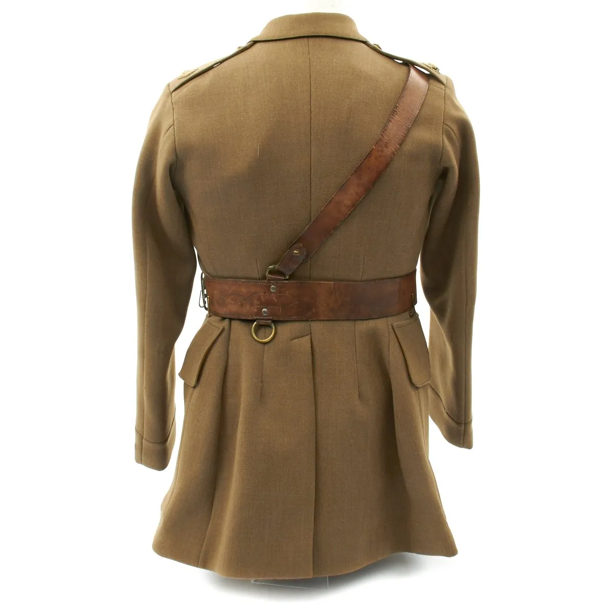 Original British WWI Major's Tunic and Sam Brown Belt Set from King Edward's Horse Regiment