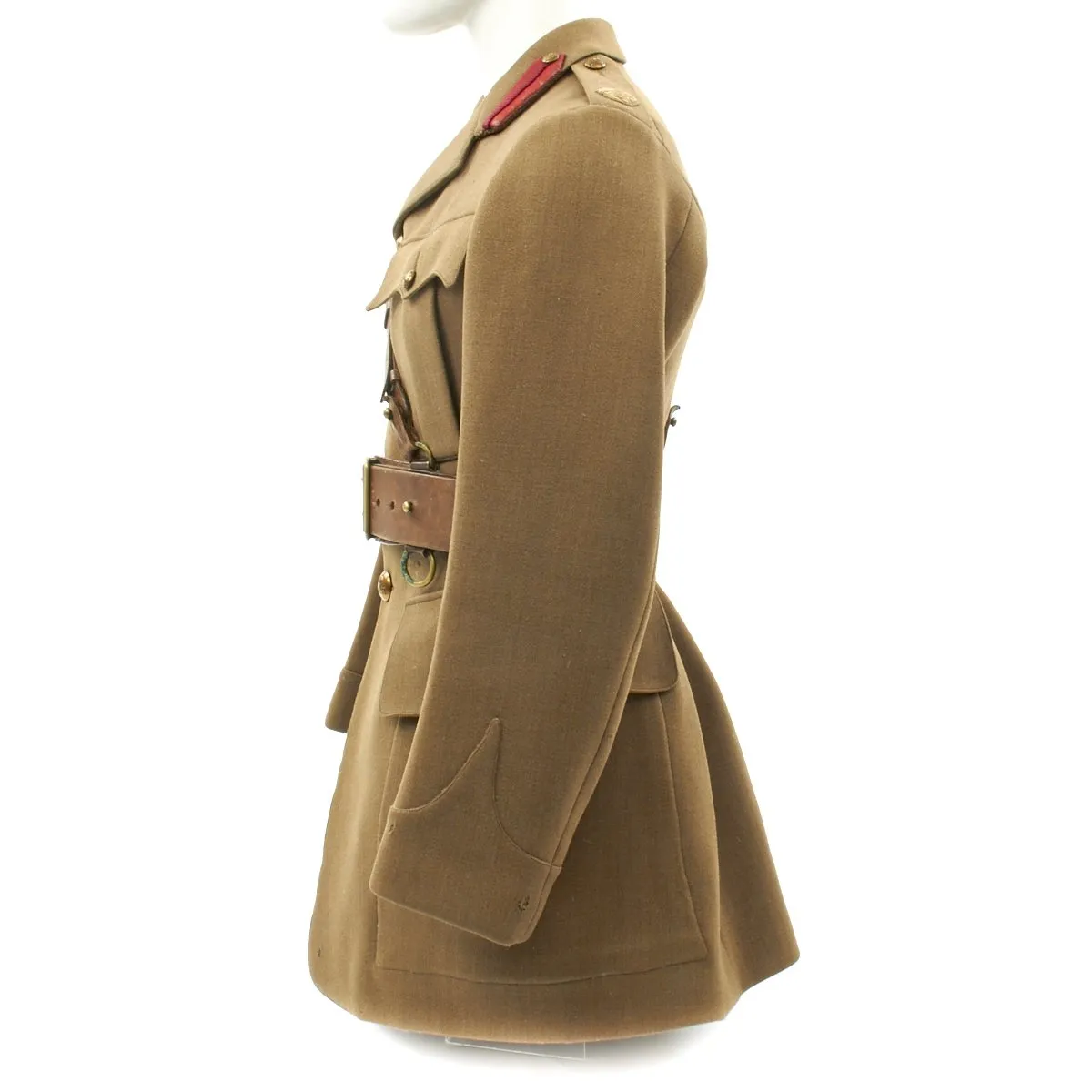 Original British WWI Major's Tunic and Sam Brown Belt Set from King Edward's Horse Regiment