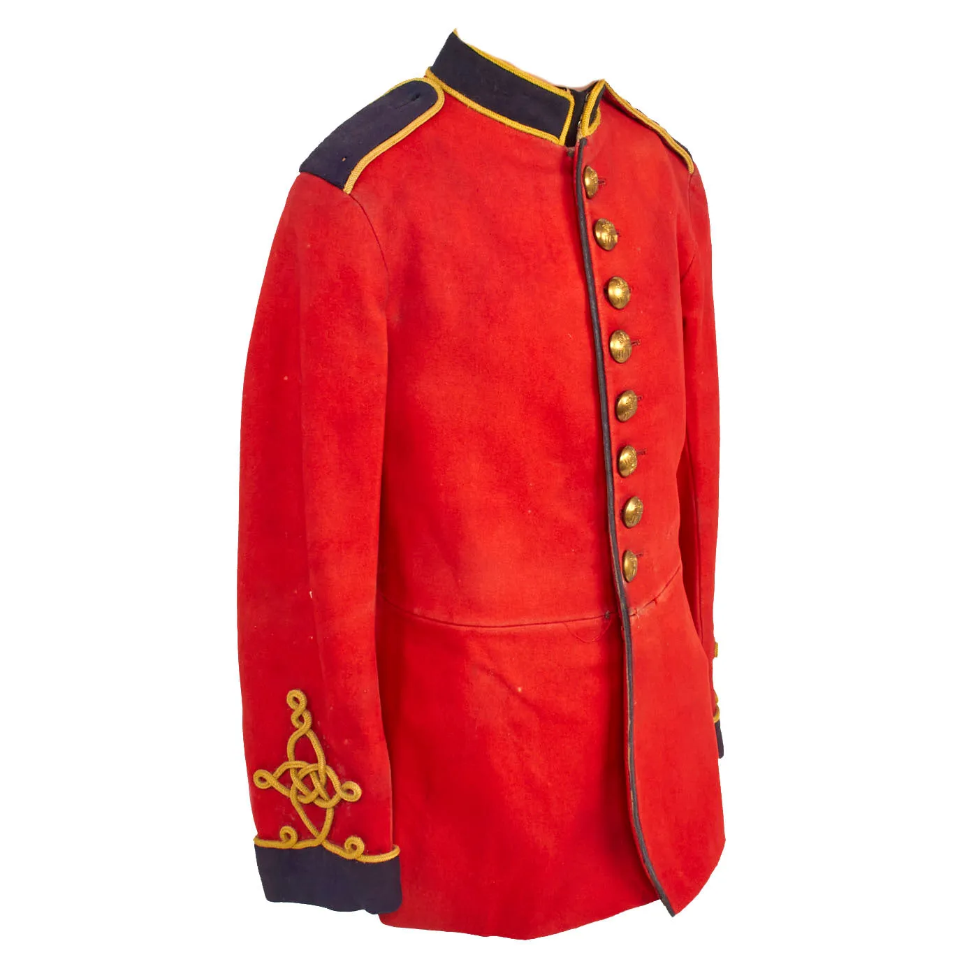 Original British WWII Era 4th/7th Royal Dragoon Guards Cavalry Regiment Scarlet Tunic