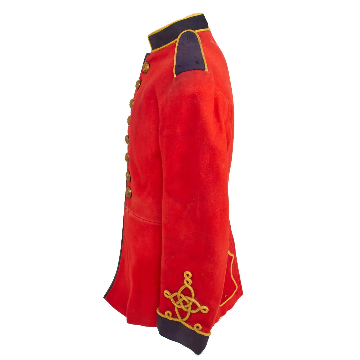 Original British WWII Era 4th/7th Royal Dragoon Guards Cavalry Regiment Scarlet Tunic