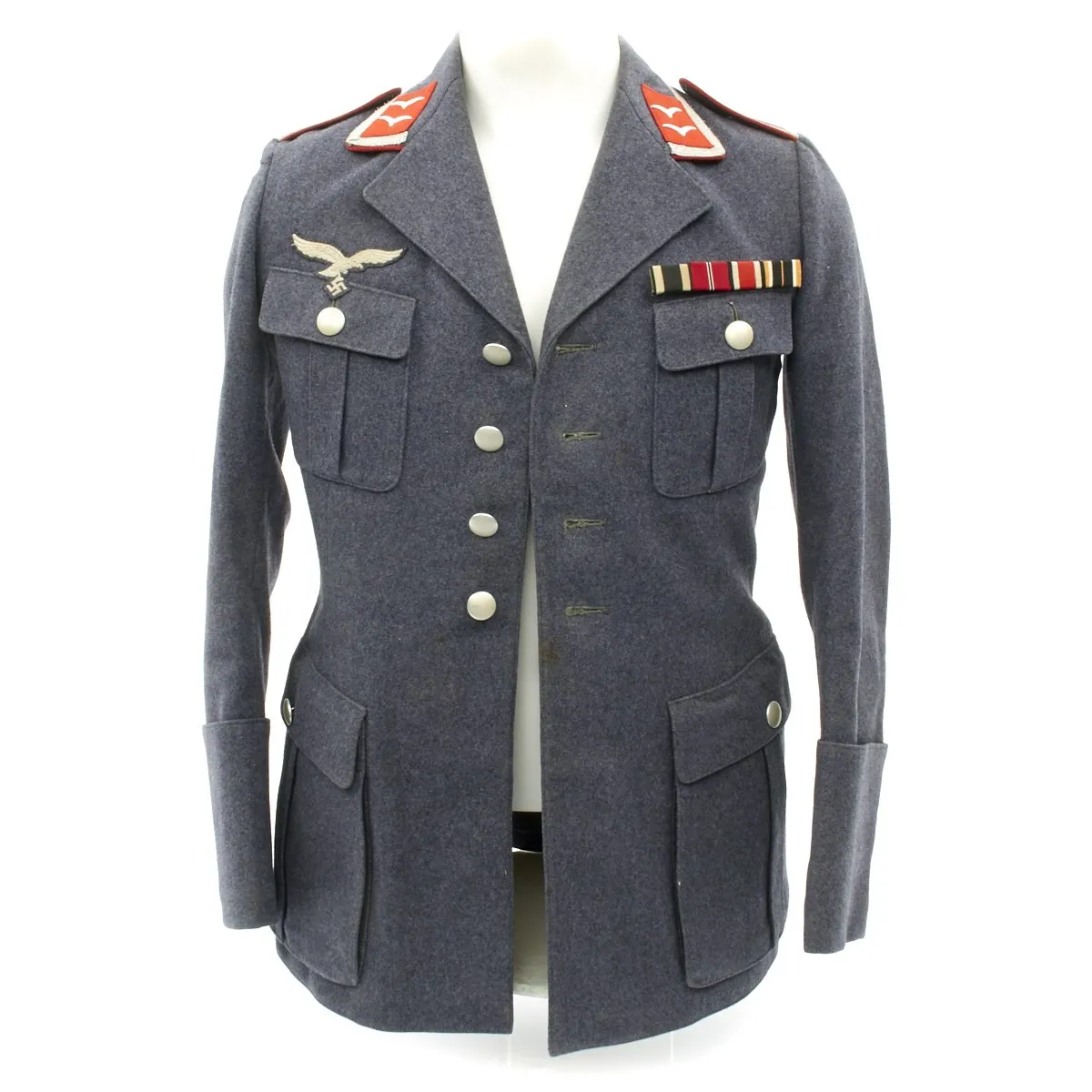 Original German WWII Luftwaffe Flak NCO Tunic with Ribbon Bar