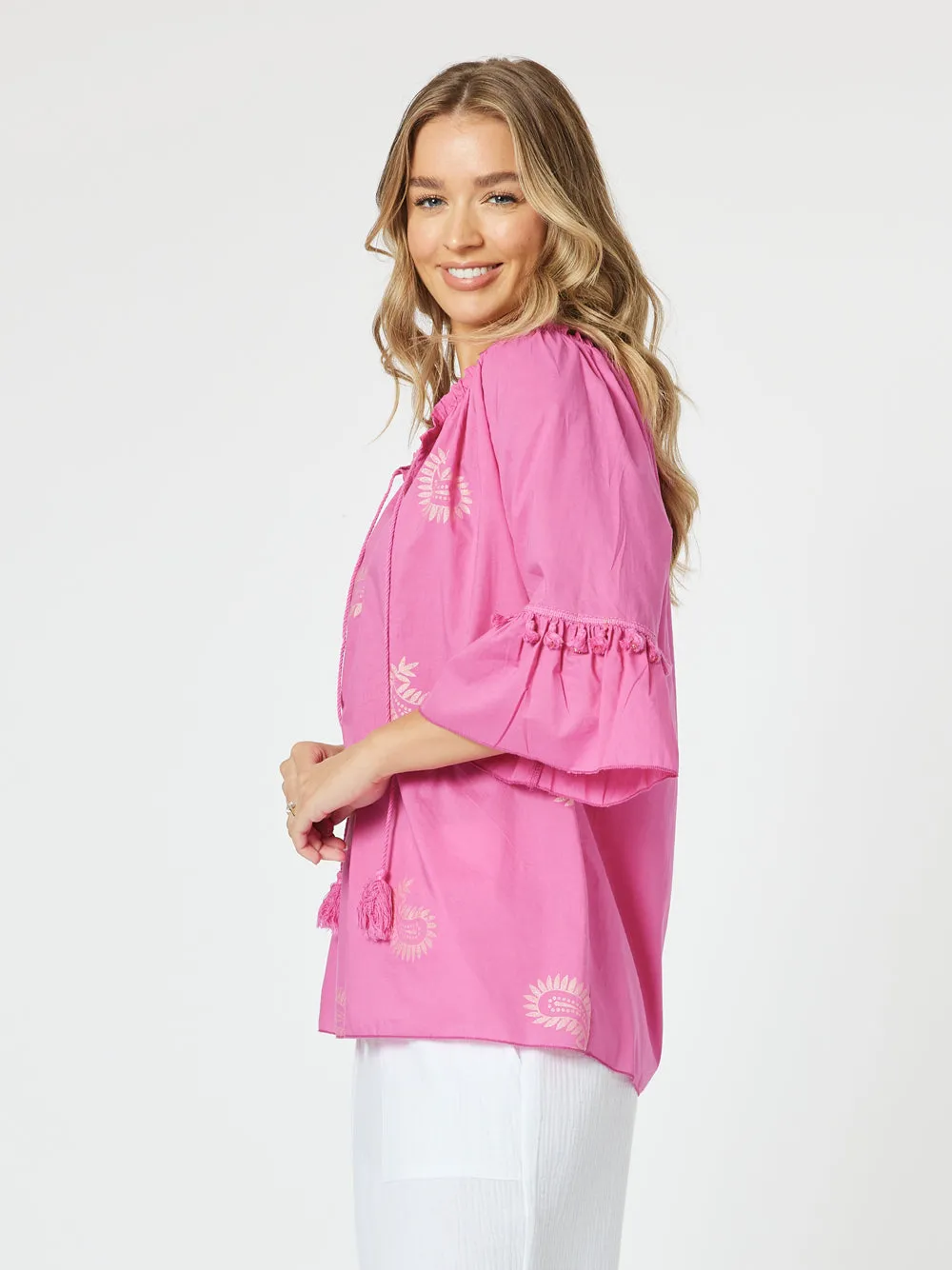 Paisley Shirt - Hot Pink