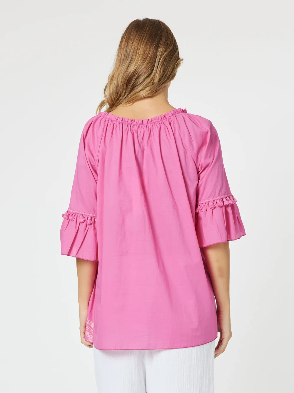 Paisley Shirt - Hot Pink