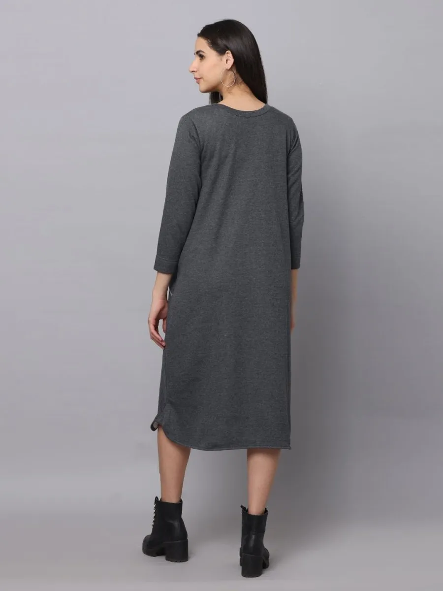 Paloma Grey Maternity Sweater Dress with Nursing