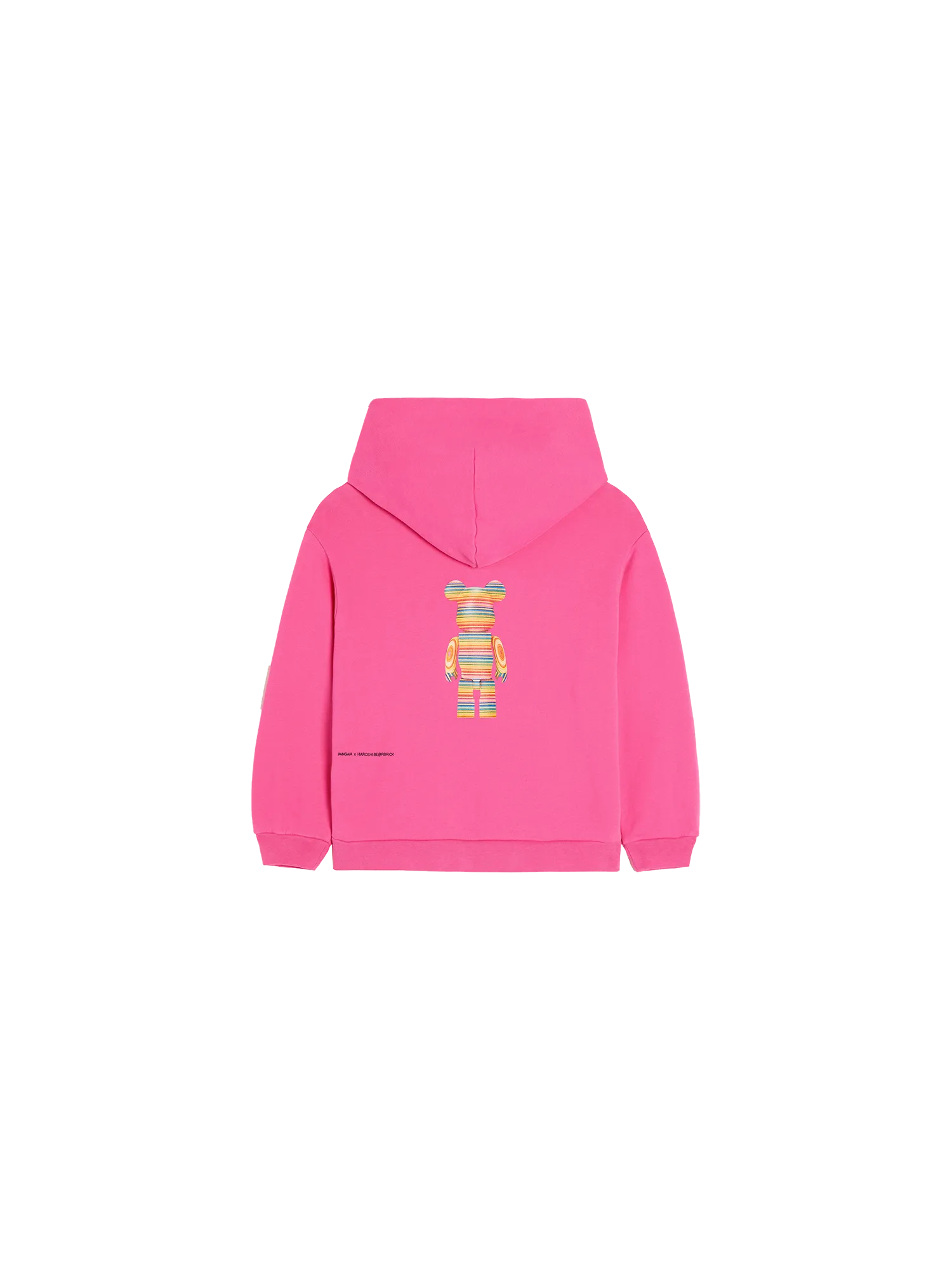 Pangaia x Haroshi BE@RBRICK™ Kids Hoodie—flamingo pink