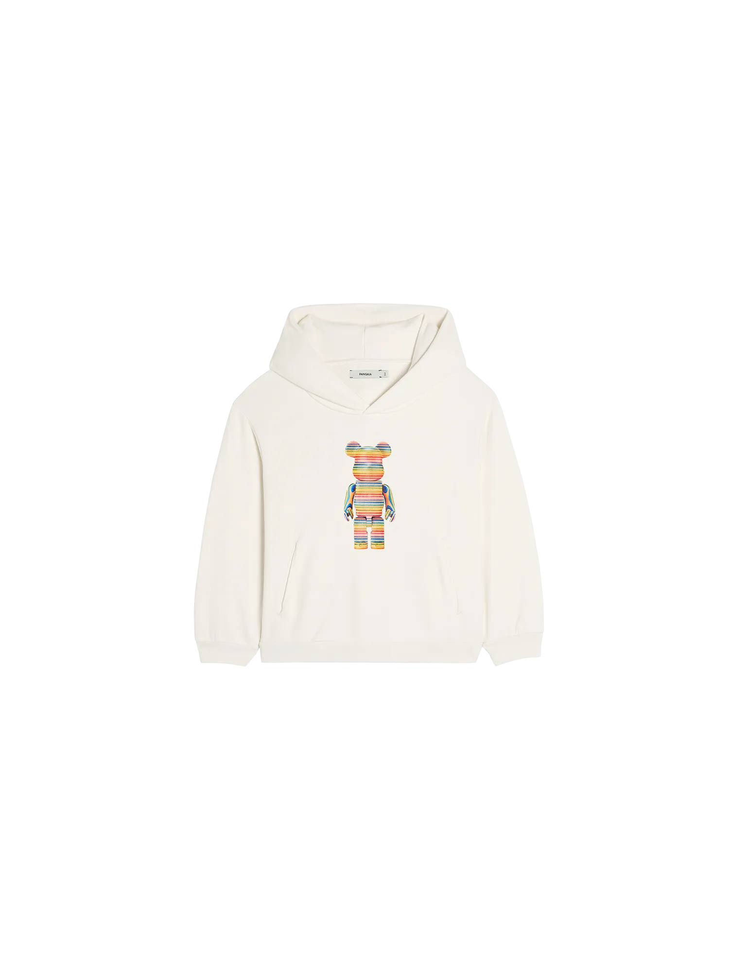 Pangaia x Haroshi BE@RBRICK™ Kids Hoodie—off-white