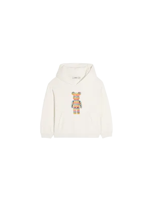 Pangaia x Haroshi BE@RBRICK™ Kids Hoodie—off-white