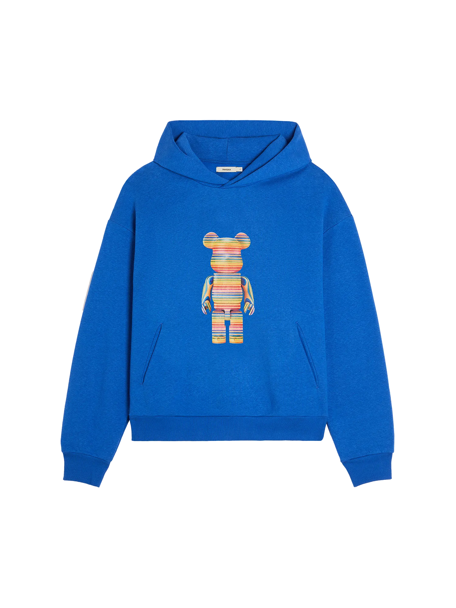 Pangaia x Haroshi BE@RBRICK™ Recycled Cotton Hoodie—cobalt blue