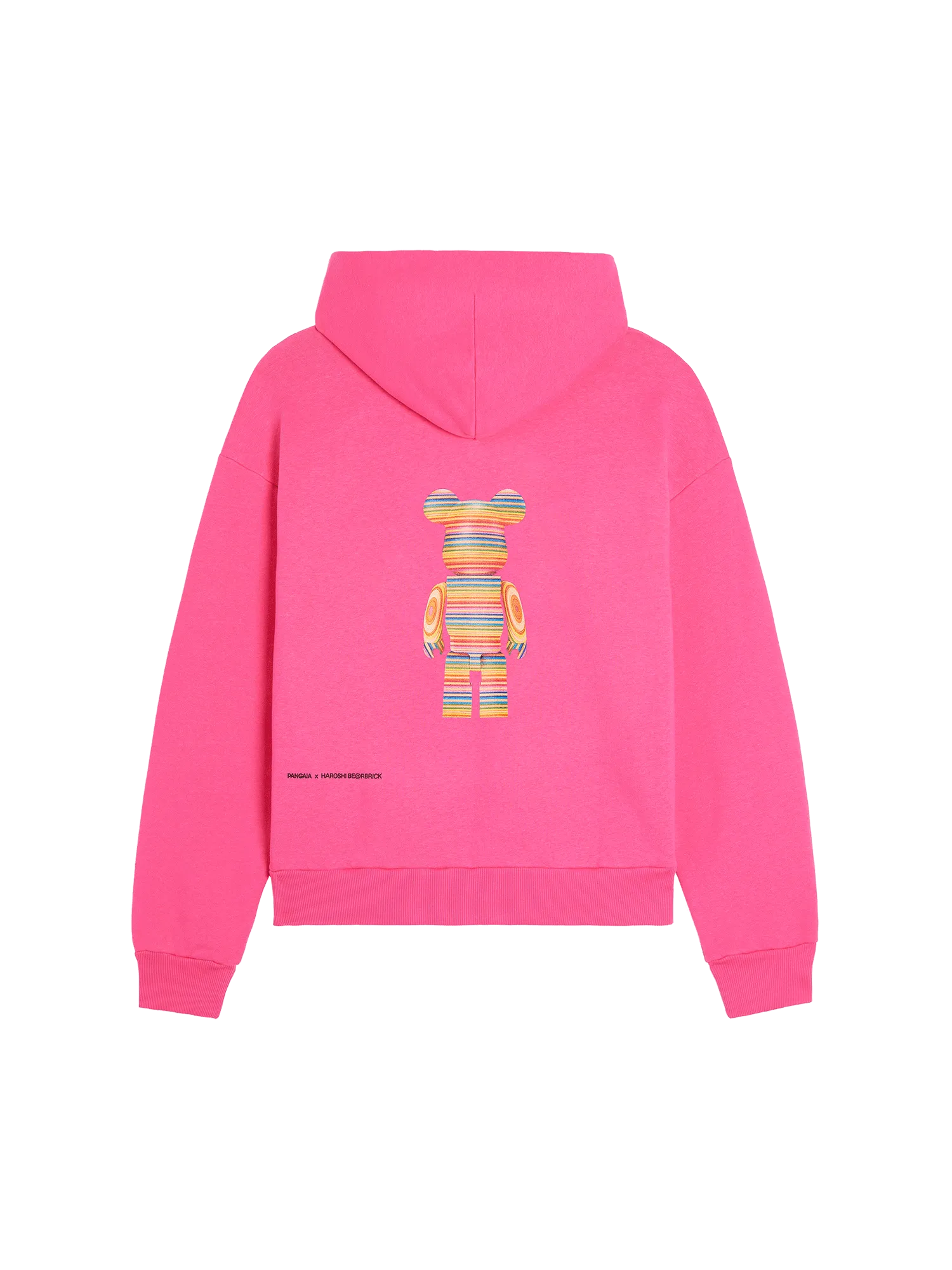 Pangaia x Haroshi BE@RBRICK™ Recycled Cotton Hoodie—flamingo pink