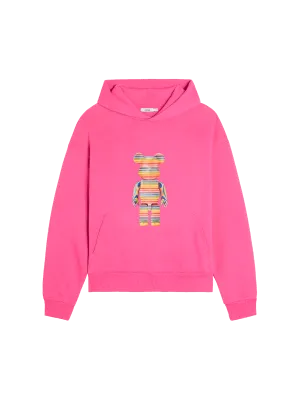 Pangaia x Haroshi BE@RBRICK™ Recycled Cotton Hoodie—flamingo pink