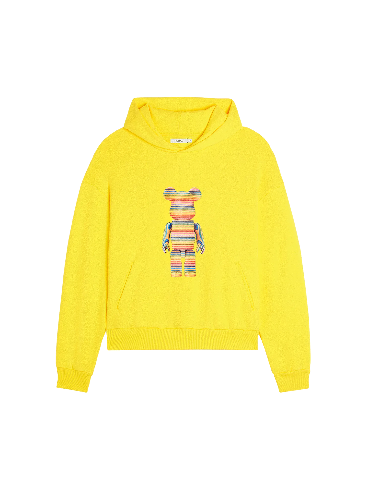 Pangaia x Haroshi BE@RBRICK™ Recycled Cotton Hoodie—saffron yellow