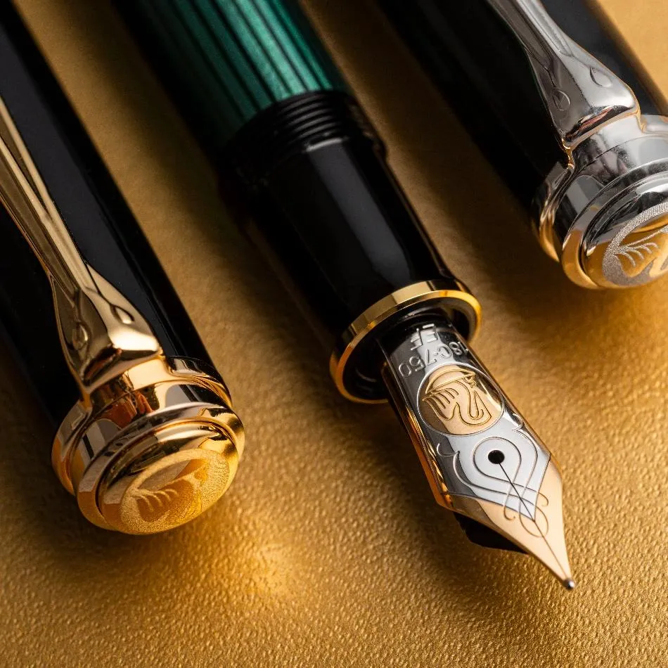 Pelikan Souveran M400 Fountain Pen - Black with Gold Trim