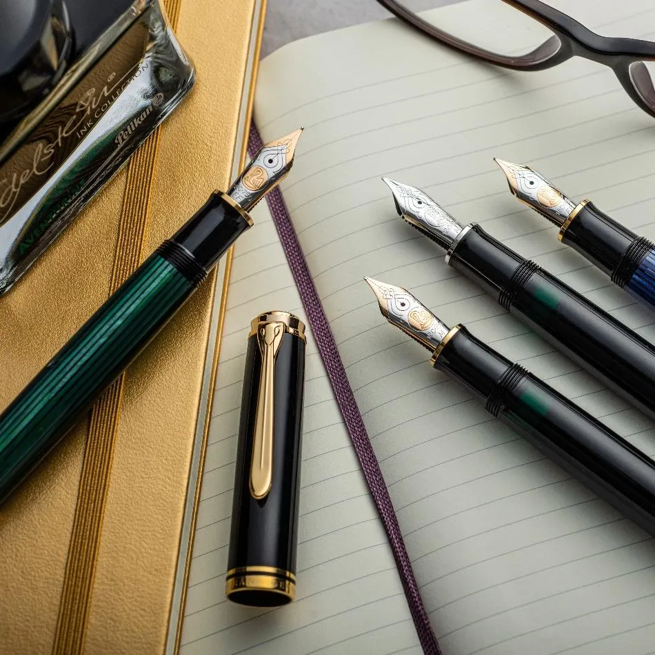 Pelikan Souveran M400 Fountain Pen - Black with Gold Trim