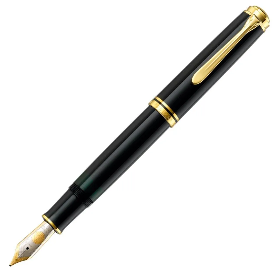 Pelikan Souveran M400 Fountain Pen - Black with Gold Trim