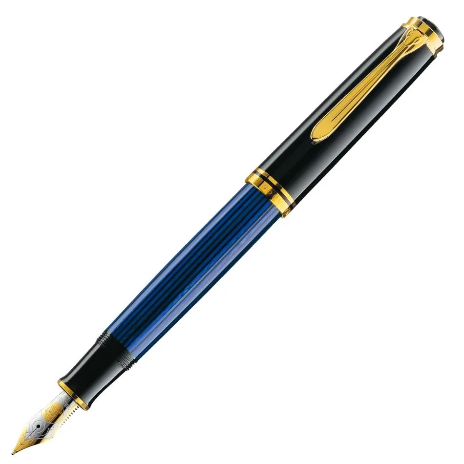 Pelikan Souveran M600 Fountain Pen -  Blue with Gold Trim