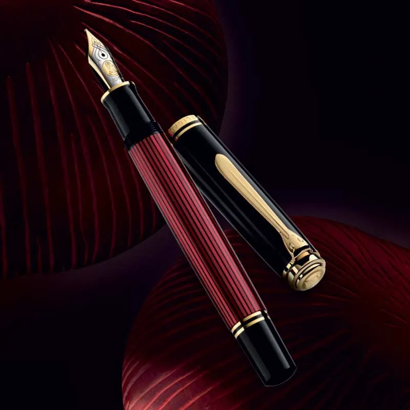 Pelikan Souveran M800 Fountain Pen - Red with Gold Trim