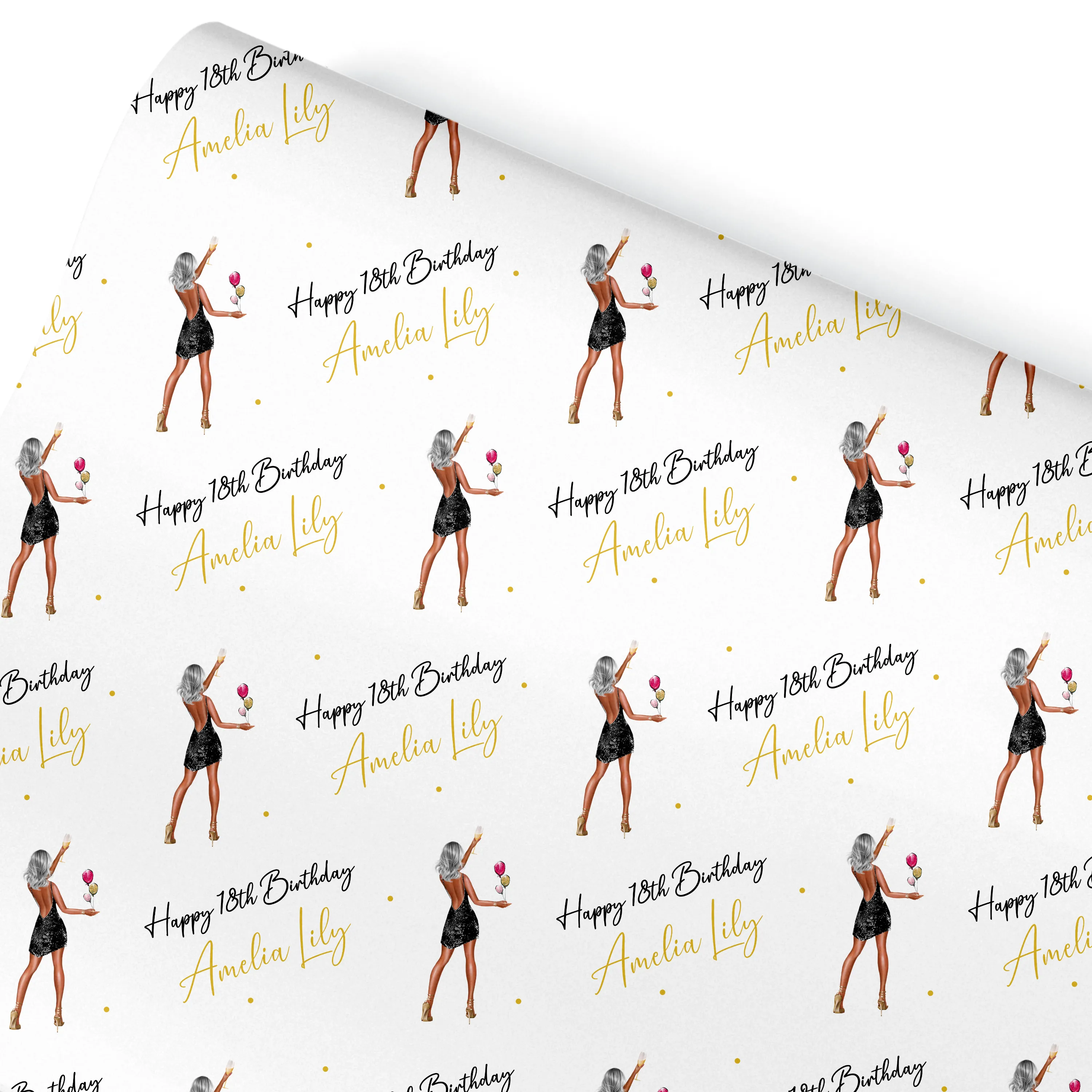 Personalised Birthday Gift Wrap Party Girl