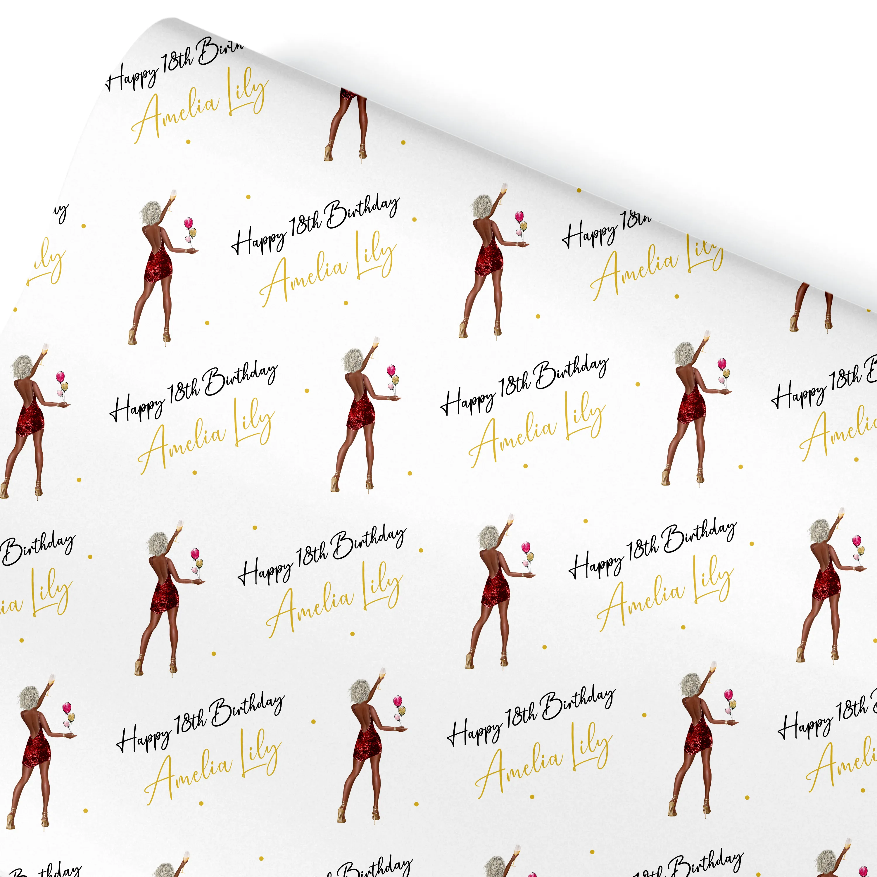 Personalised Birthday Gift Wrap Party Girl