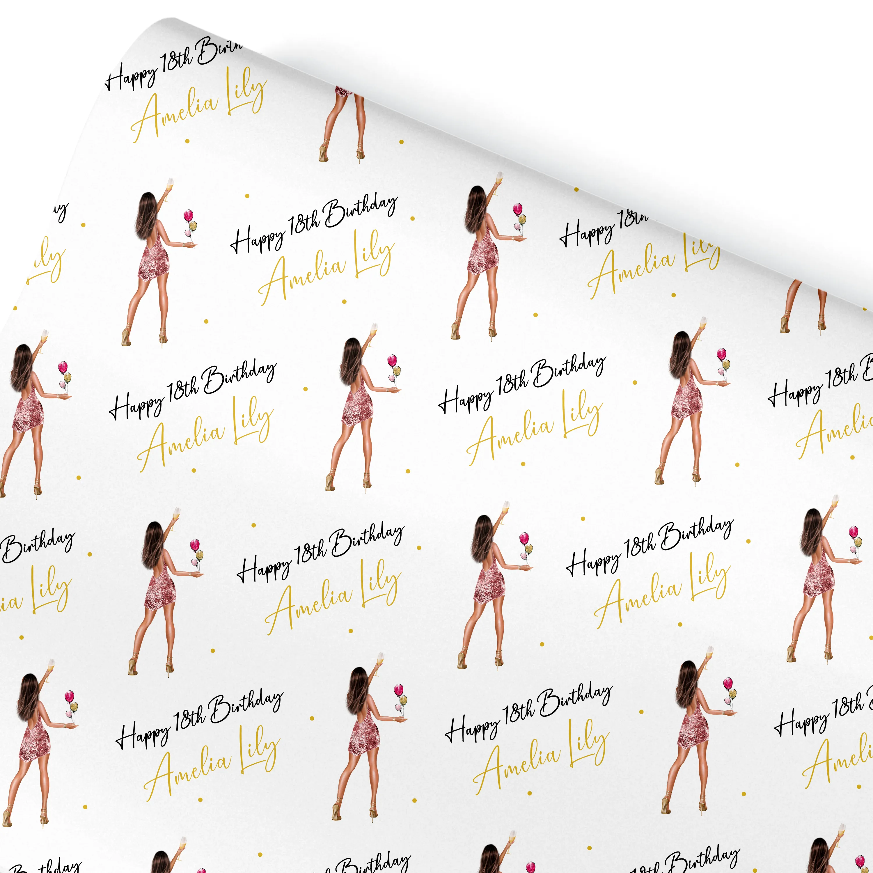 Personalised Birthday Gift Wrap Party Girl