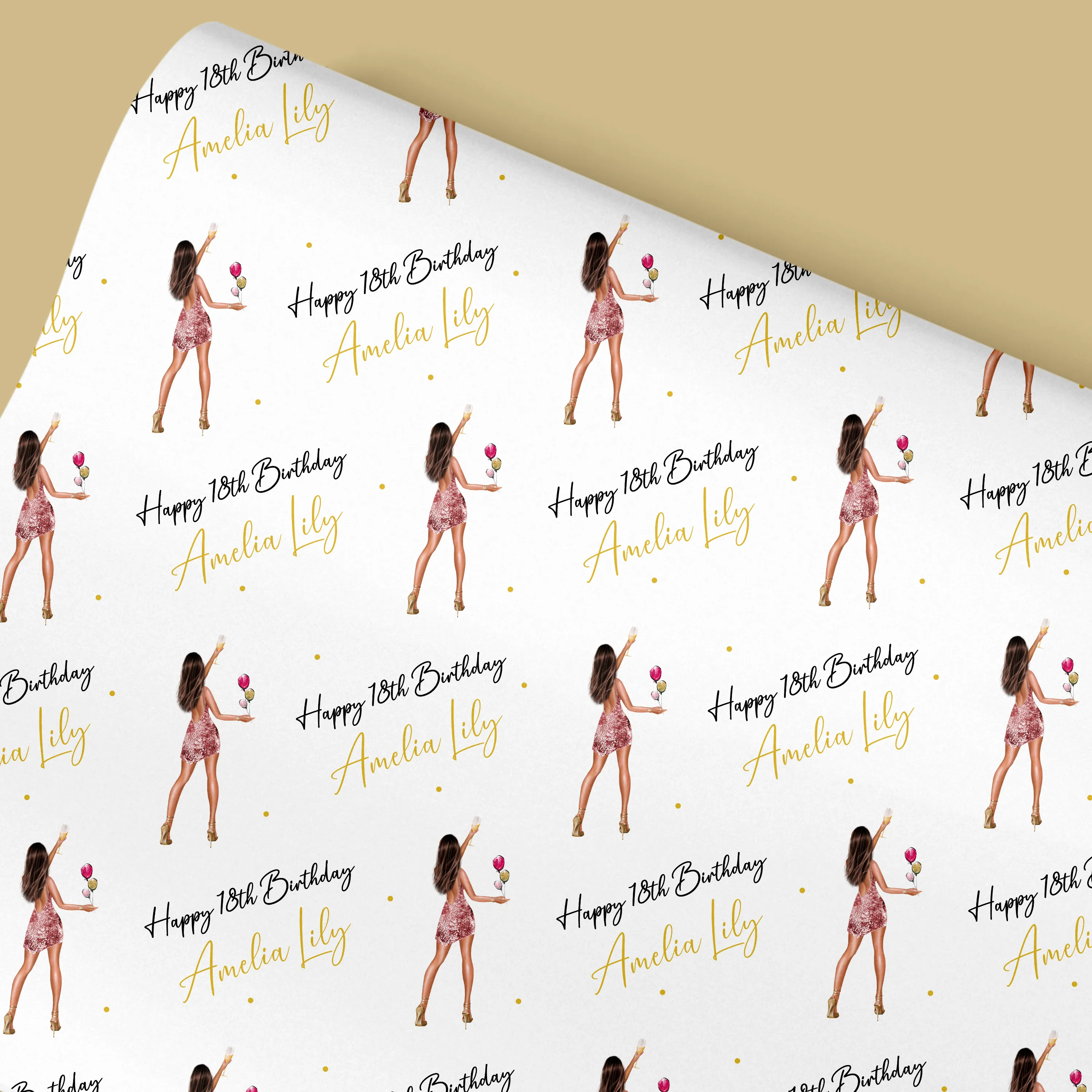 Personalised Birthday Gift Wrap Party Girl