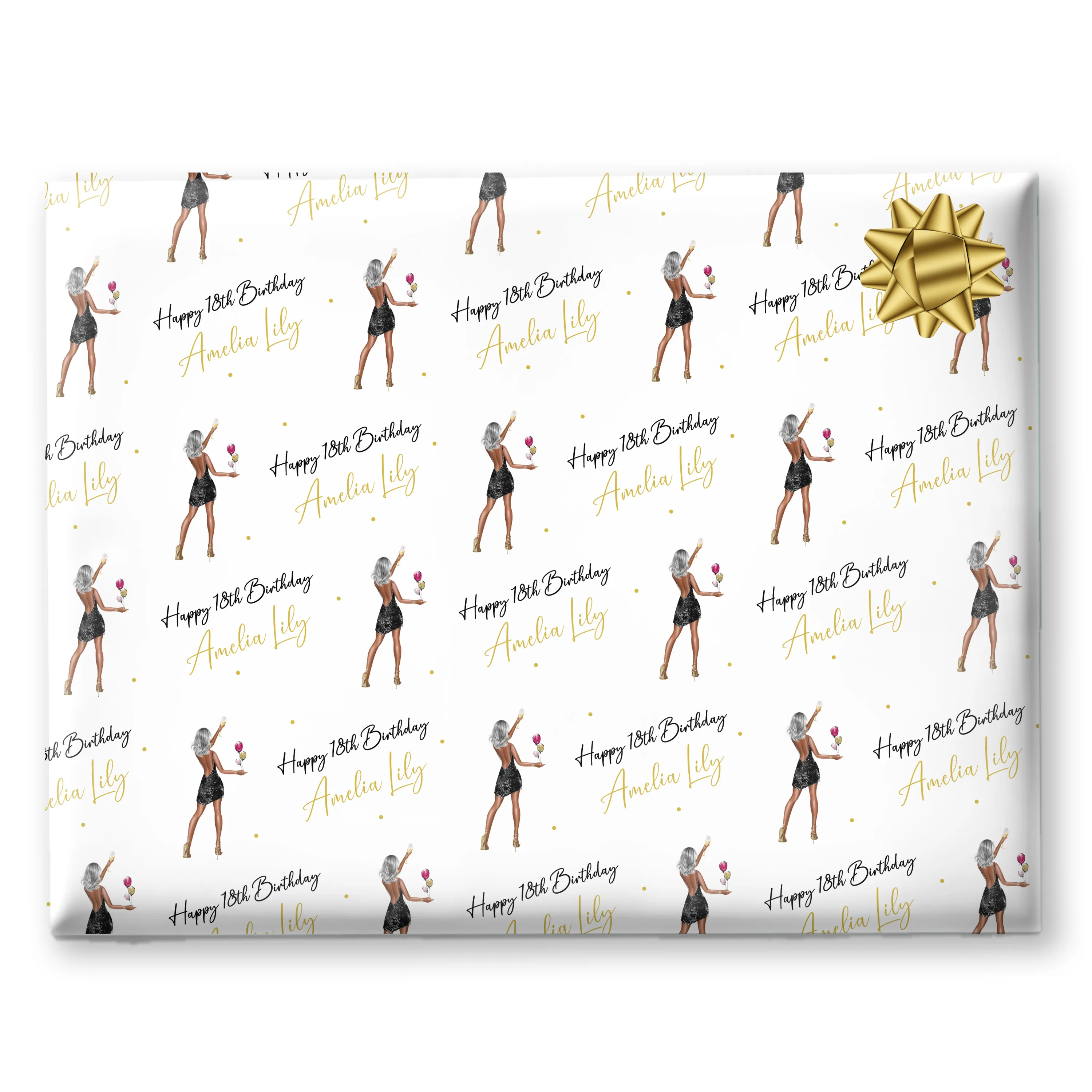 Personalised Birthday Gift Wrap Party Girl