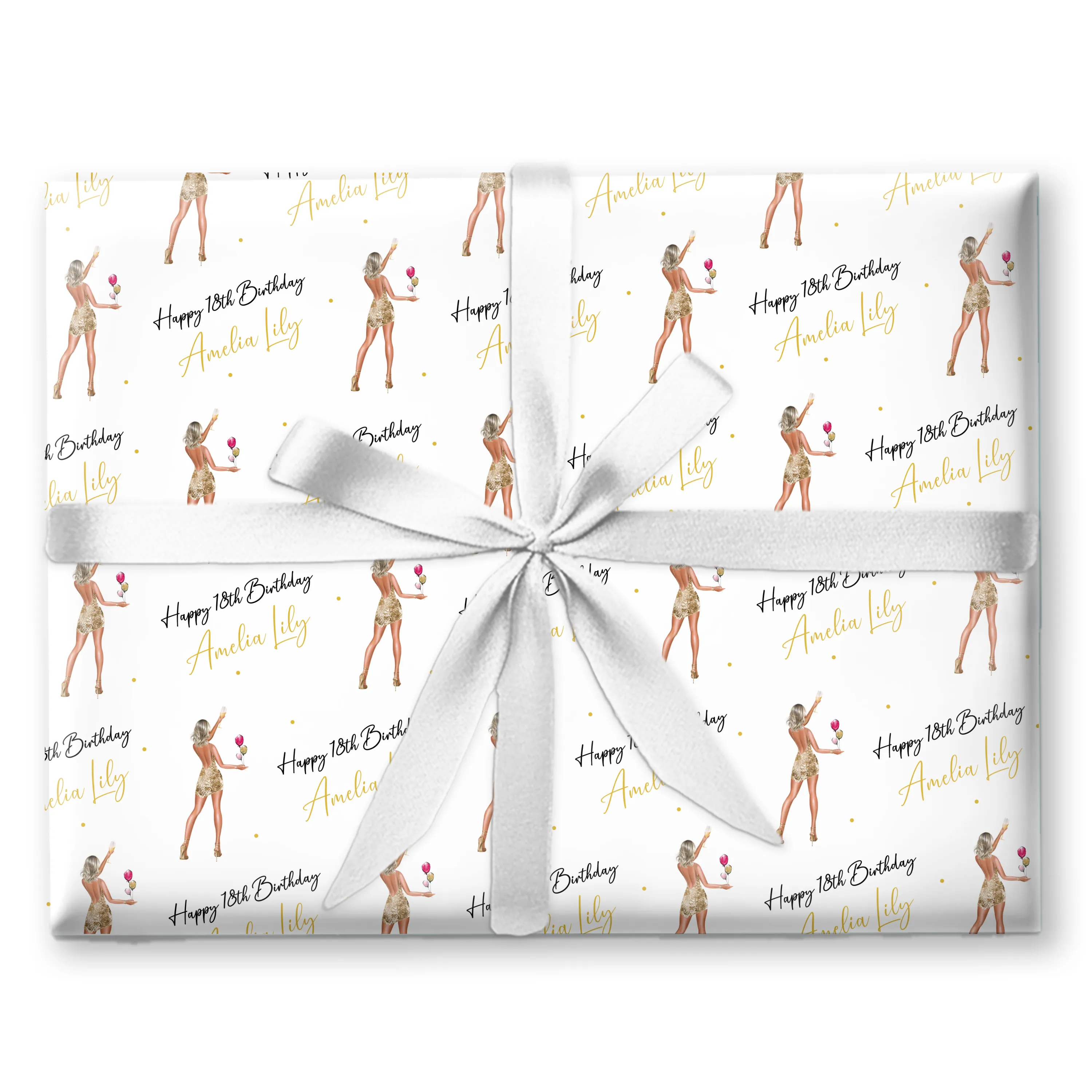 Personalised Birthday Gift Wrap Party Girl