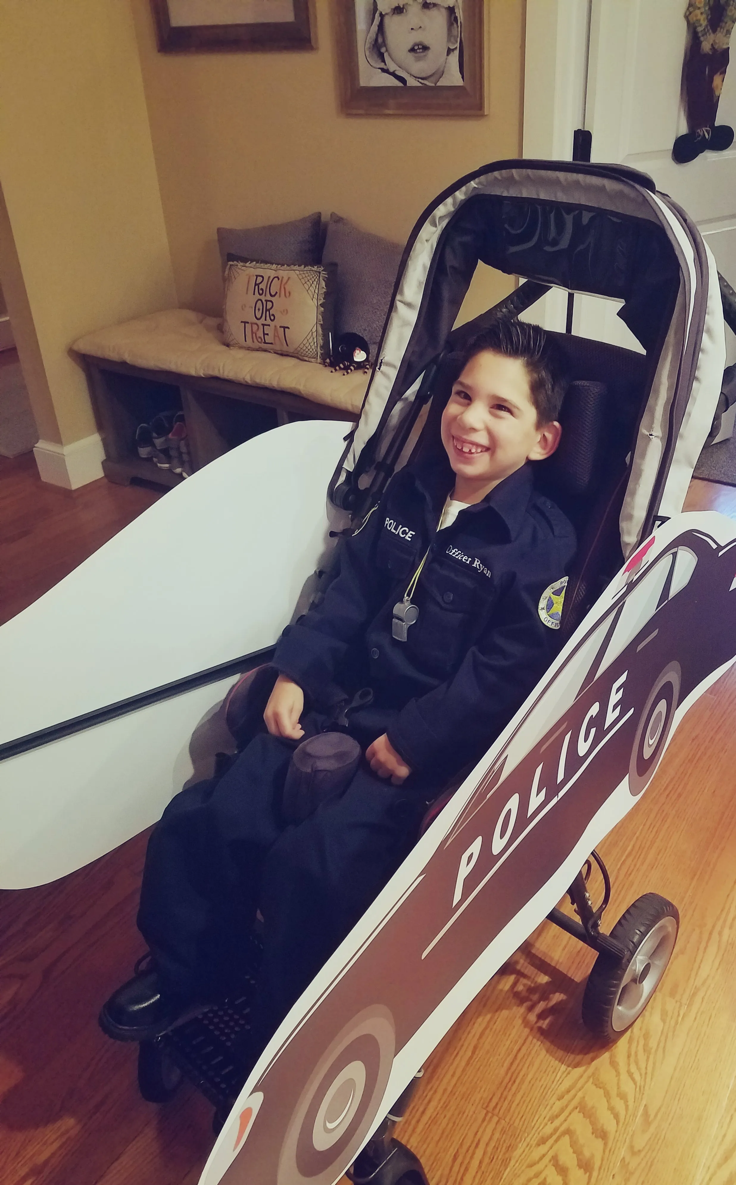 Police Car Wheelchair Costume Child's