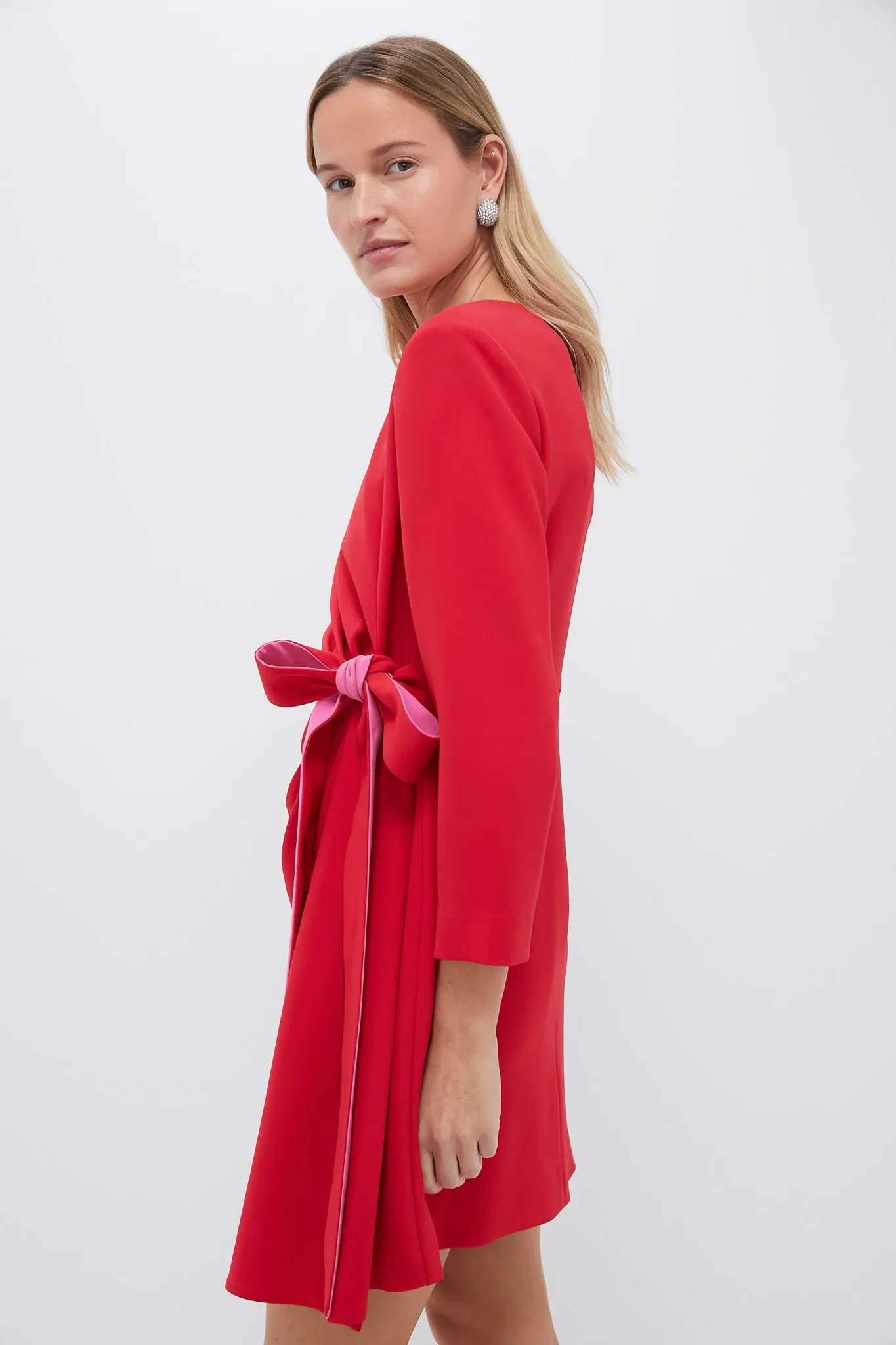 Poppy and Hot Pink Sienna Wrap Dress