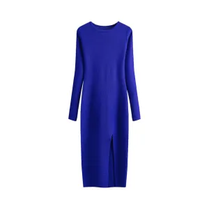 Pre Order:  Classic Side Split Sweater Dress