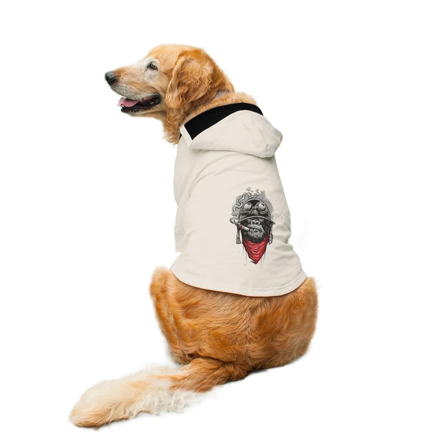 "Ape Of Duty" Printed Dog Hoodie Jacket