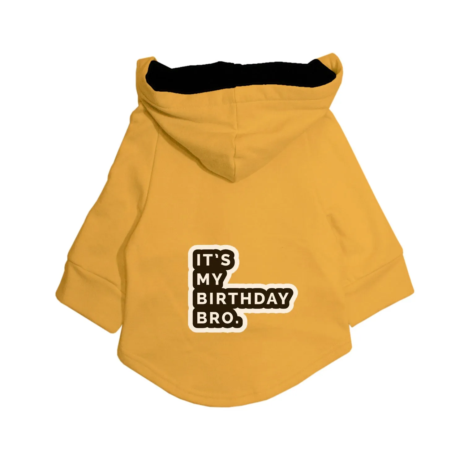 "It's My Birthday Bro" Printed Dog Hoodie Jacket