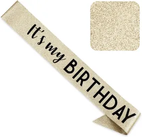 "It's My Birthday" Glitter Sash